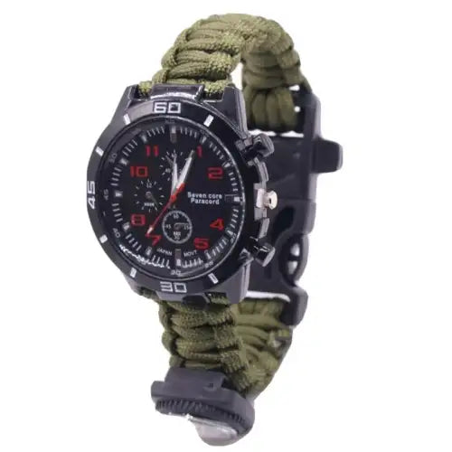 Outdoor Survival Watch Bracelet Paracord Compass SI87