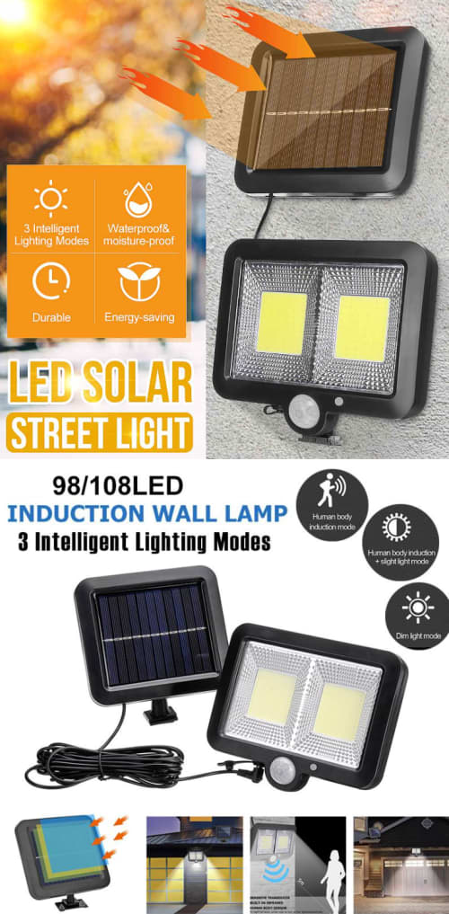 Split type solar sensor light wide area lighting waterproof