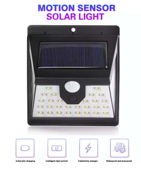 LED Human Body Sensor Wall Lighting Waterproof Solar Landscape Lighting