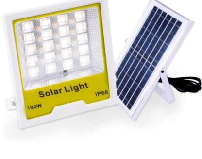 Smart Solar Panel Outdoor Lamp with Remote Control and Motion Sensor IP66 Waterproof for Stadiums St