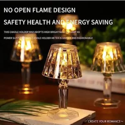 LED Crystal Table Lamp, Acrylic Diamond Night Light