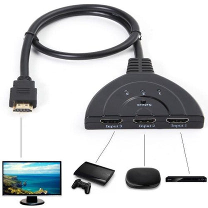 3 Port 1080P HDMI AUTO Switch Splitter Switcher for Sony PS4 Roku Fire TV box
