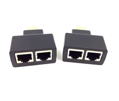 HDMI to RJ45 Network Adapter, Qaoquda 1080P HDMI Male to Dual RJ45 CAT5e CAT6 for HDTV HDPC PS3 STB