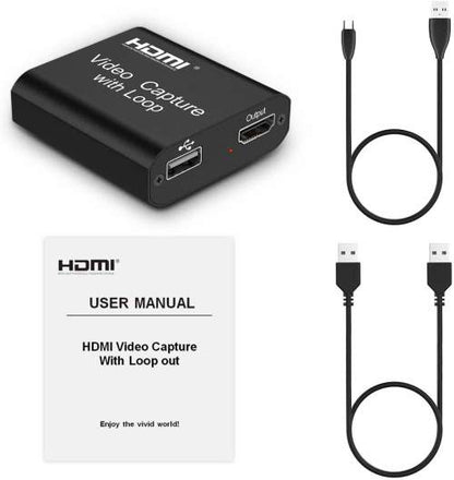 SE-L54 Video Capture Card HDMI Video Capture Device with Loop Out, Full HD 1080P