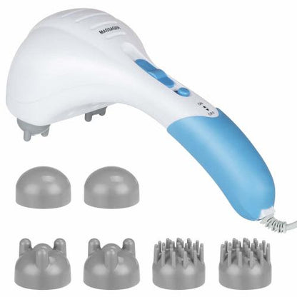 Handheld Neck and Back Massager-Double-Head Electric Full Body Massager (Blue)