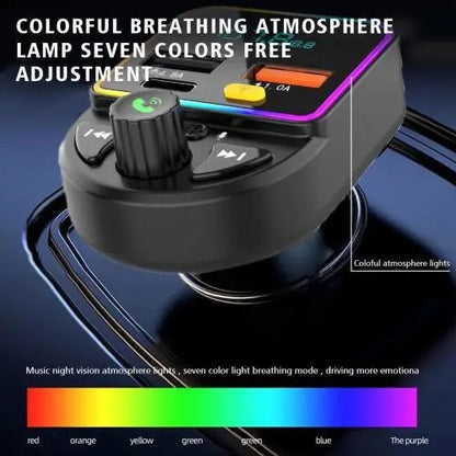 Wolulu AS-50904 FM Modulator 2 USB 1 PD Charger With 7 LED Colour Display