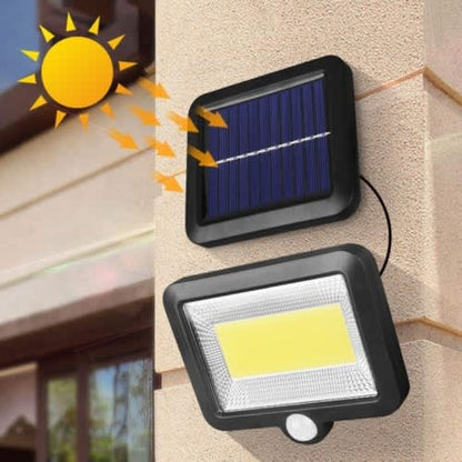Super Bright 100 COB/LED Outdoor Solar Light, Human Body Sensing Split Waterproof Wall Light
