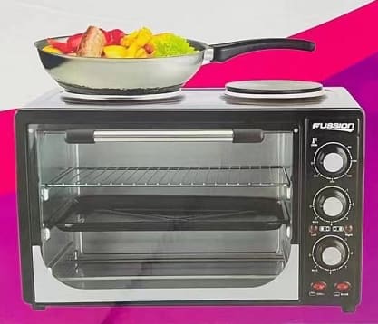 32L OVEN/2 PLATE STOVE IN BOX Electric Mini Oven and Grill with Double Hot Plates