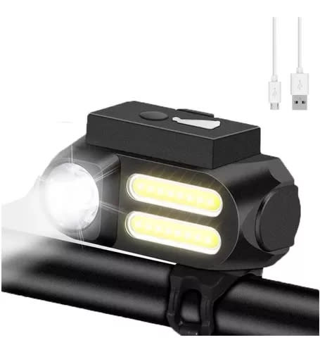 Wireless Charging Bike LED Light Flashlight USB Battery