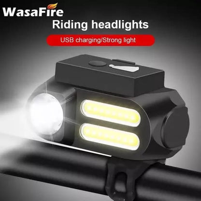 Wireless Charging Bike LED Light Flashlight USB Battery