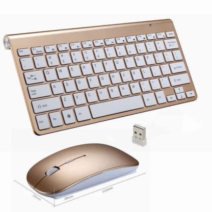 Ultra-thin Wireless 2.4GHz Keyboard + Mouse Set For ApplePC Windows 7/10 /XP