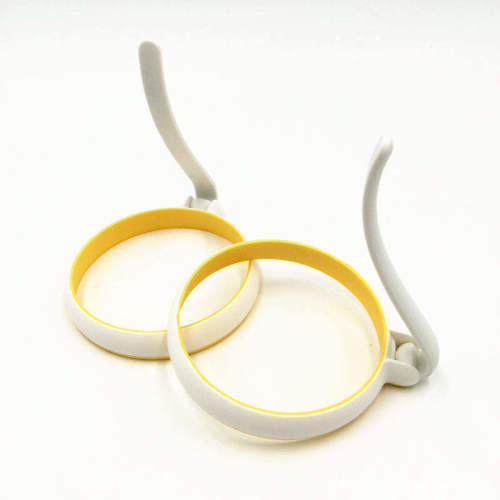 2pcs Fried Eggs Cooking Mold Egg Ring With Handle Mold Nonstick Heat Resistant