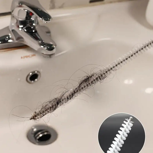 1Pc Plastic Pipe Unclogging Brush, Drain Deburring Tool, Bathroom Sink Press Dt Ubc Deburrer, Flexib