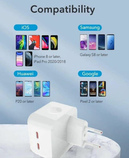 35W Dual Type C PD Power Adapter