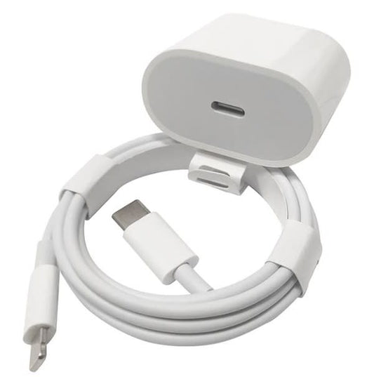 20W PD Charger Head With Type C To  Lightning Cable