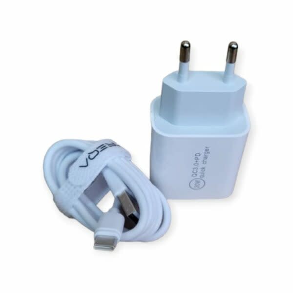 Treqa PD20W+QC3.0 Dual Charger with  Type C Cable