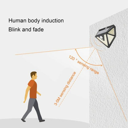 Solar Motion sensor Outdoor 3 Modes  Waterproof Wall Lamp 166SMD