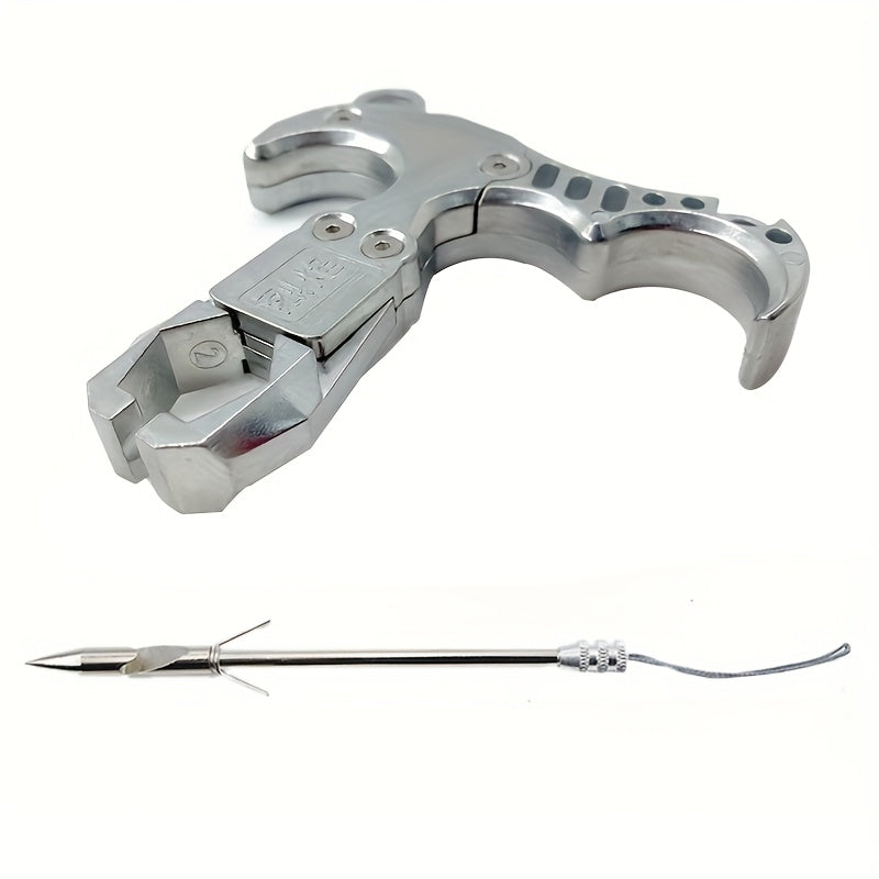 1pc PIAOYU Heavy Duty Adjustable Thumb Slingshot Release with Fishing Fork   Adjustable Lever  Compatible with most Slingshots  for Hunting  Target Shooting  Outdoor Training   Ideal for Adults & Beginners  Hunting Equipment  Sleek Metallic Finish  Ergono