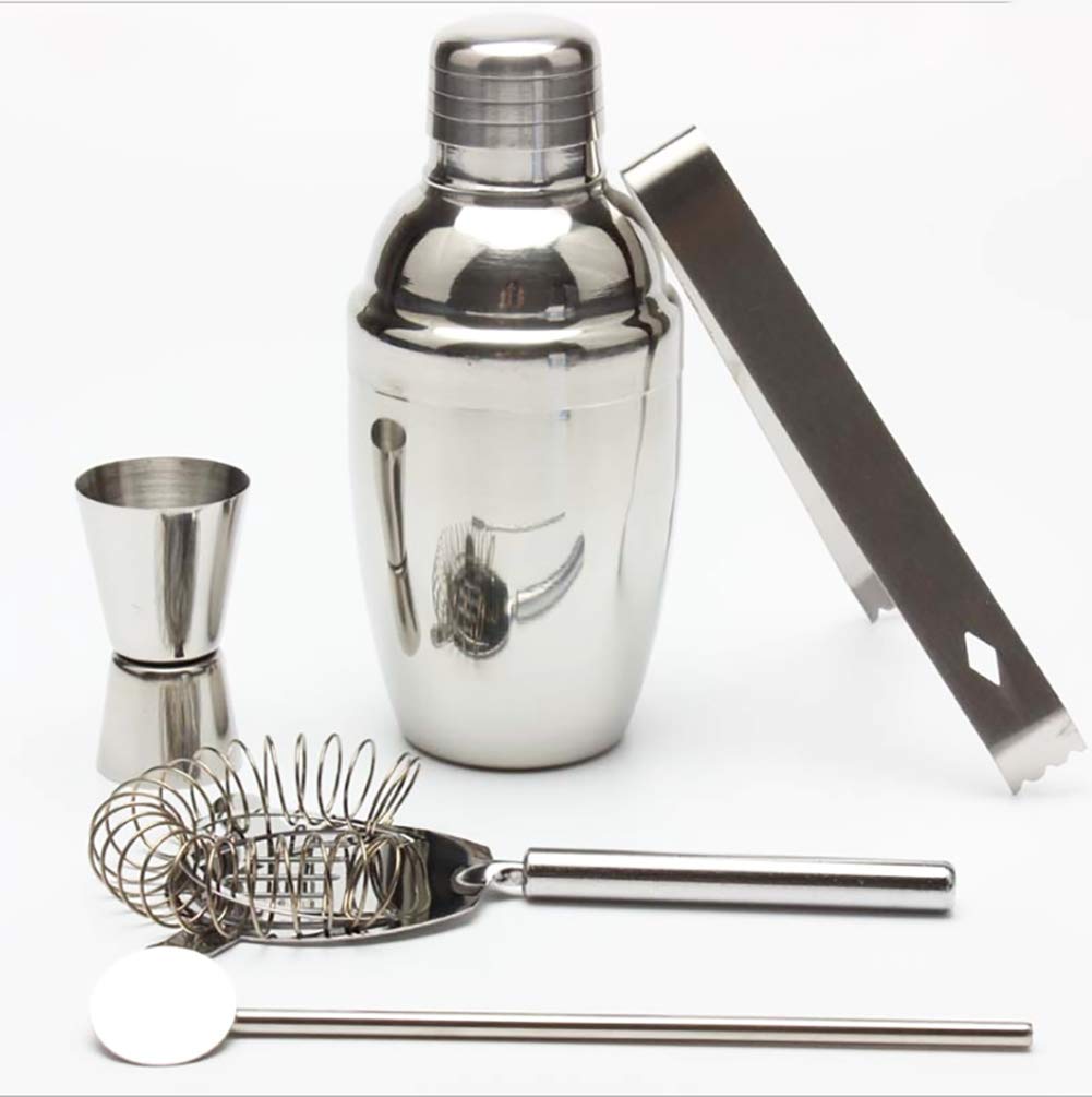 5-Piece Wine and Cocktail Mixing Bar Set, Bartender Kit Home Cocktail Mixology Tool Kit, Large 25 oz. Stainless Steel Shaker Double Sided Jigger,550ml