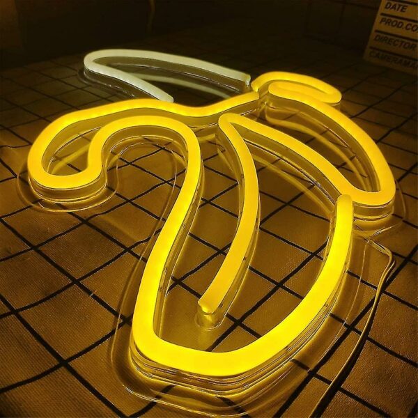 C-1 USB Powered Banana Neon Lamp with Back Plate + On Off Switch