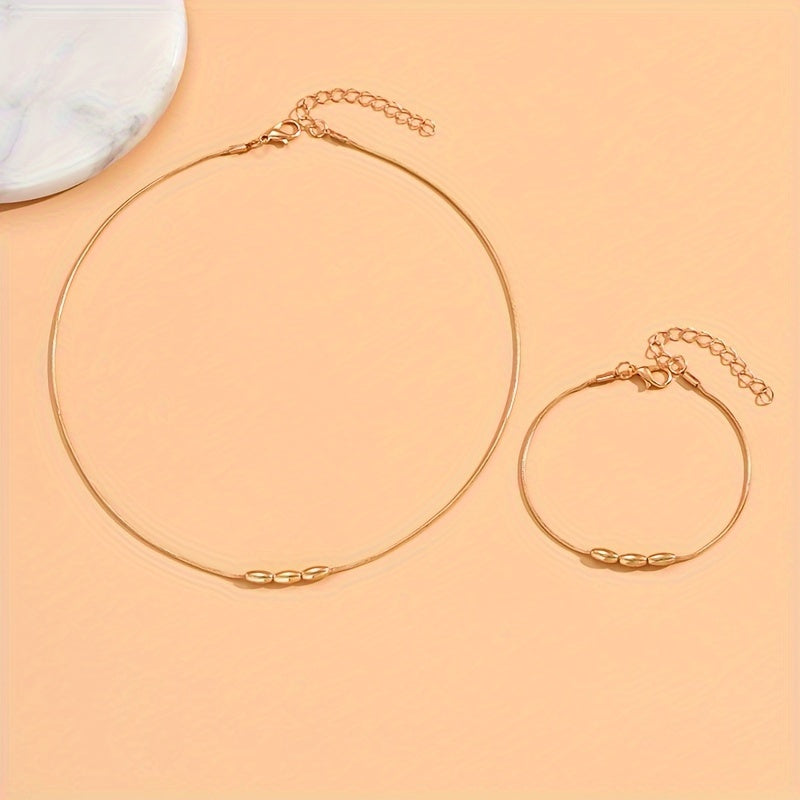 1pc of Vintage Style Golden Collarbone Chain Bracelet  Suitable for Daily Wear And Festive Occasions.