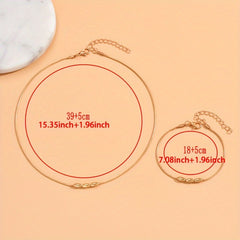 1pc of Vintage Style Golden Collarbone Chain Bracelet  Suitable for Daily Wear And Festive Occasions.