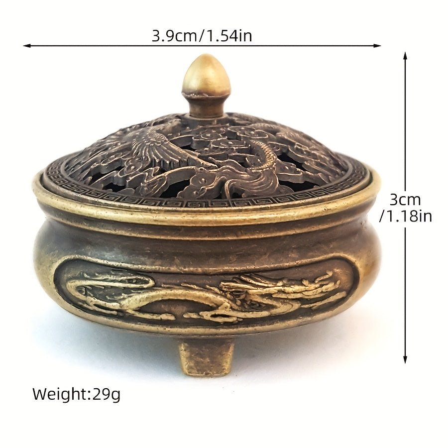 1pc  Dragon and Phoenix Incense Burner  Elegant  Suitable for Meditation  Yoga  Tea Space and Home Decoration   Perfect Gift for Relaxation and Spiritual Practice  Meditation Accessories | Modern | Multifunctional Dragon and Phoenix Design  Ideal for Than