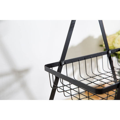 Tier Iron Fruit Storage Cart Metal Iron,Wood | Modern Houseware Fruit And Vegetables Rack