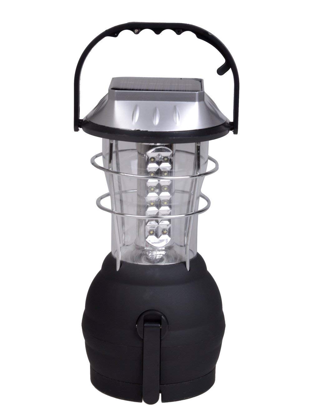 Solar Lantern, 5 Mode Hand Crank Dynamo Rechargeable Camping Lantern 36 LED Emergency Light Ultra Bright Car Charge Camping Gear for Hiking Emergency