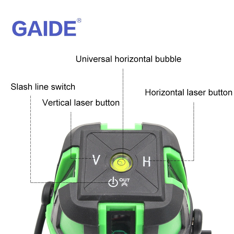 360 Self-Leveling Rotary Laser Level Green Cross Line