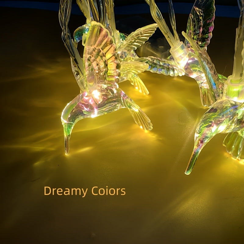 1 Hummingbird Plastic Fairy Light String  Powered by 200.0cm/10Led Battery (Excluding Battery)  Christmas  New Year  Room Lighting Decoration  Wedding  Valentine'S Day  Holiday Party Atmosphere Light String. Halloween  Camping Parties  Holiday Gifts