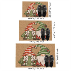 Christmas Faux Coconut Coir Doormat. Two Dwarves In
