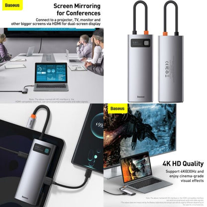 Baseus Metal Gleam Series 6 in1 Multifunctional USB Type-C HUB Station