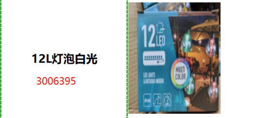 12L灯泡白光