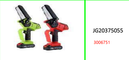Jiageng Cordless Chain Saw with 2 x 25V  7500mah Battery