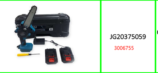 6" Electric Rechargeable Chain Saw with  2 x 25V 7500mah Battery