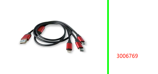 3 In 1 Portable Charging Cable 1M