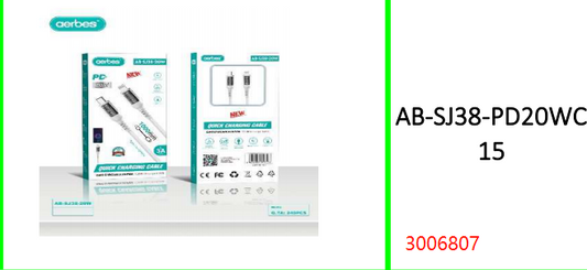 Aerbes 20W 3A PD Cable 1M