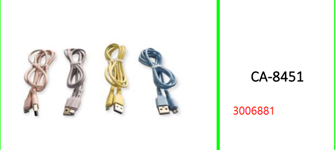 Micro Silicone Cable 3.4A 1m