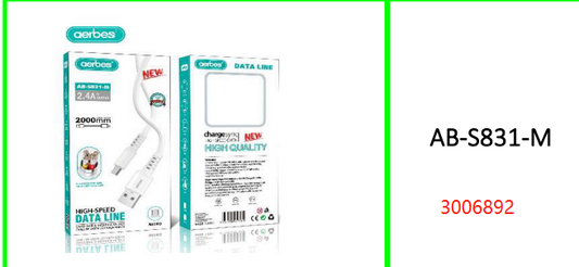 Aerbes 2M Micro USB Cable 3A