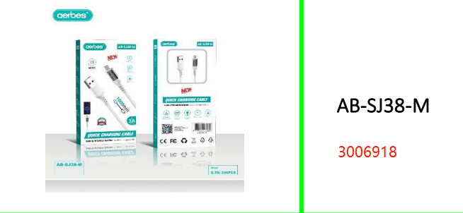 Aerbes Micro USB Cable 3A 1M