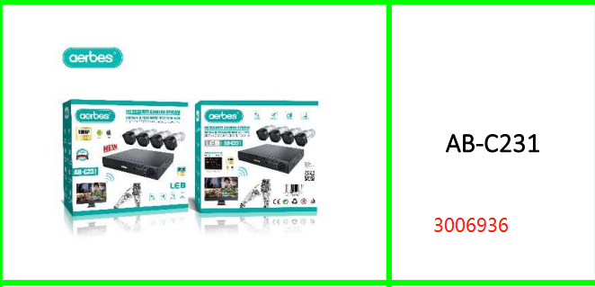 4 Channel Touchview Solution 200W  1080p Full AHD Camera Set