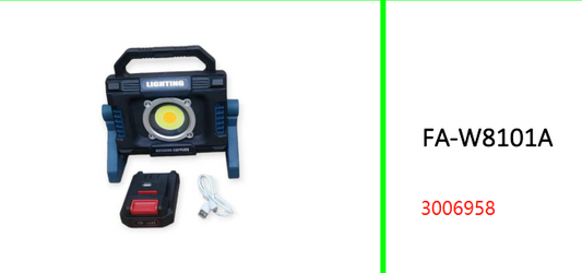 Rechargeable COB Stepless Dimming  Work Light With Removeable Battery  Pack