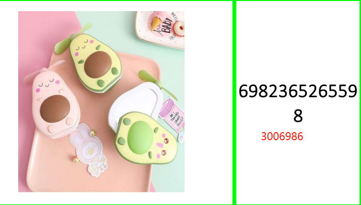 USB Rechargeable Hand-held Cute  Avocado Low Noise Mini Portable  Handheld Fan