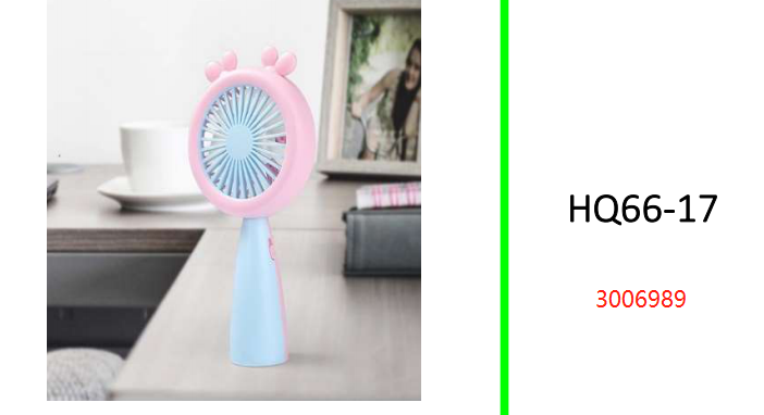 Rechargeable Portable Cartoon  Mini Fan With LED Light