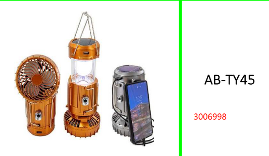 Aerbes 30W Solar Powered  Camping Light with Fan