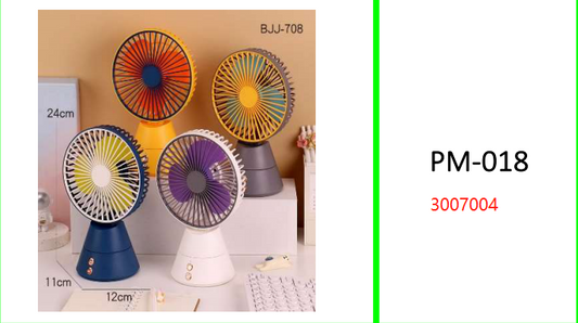 Oscillating USB Rechargeable Table  Fan with LED Light