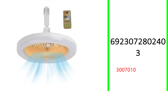 E27 Aromatherapy Fan LED Light