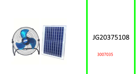 12 Inch Rechargeable Solar Fan  10W Solar Panel 12W 9V 3 Speed  Oscillatiing