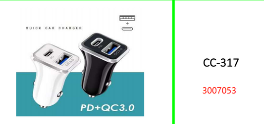 Treqa USB And PD Car Charger 2.4A
